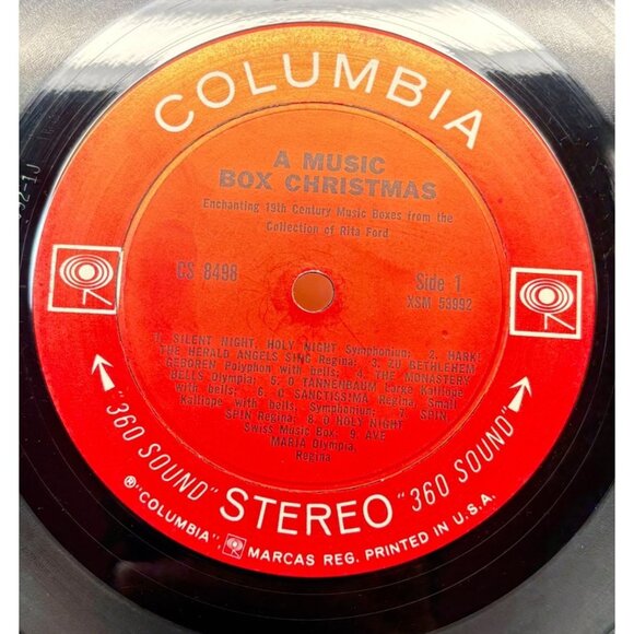 A Music Box Christmas Vinyl LP Rita Ford Columbia CS 8498 Stereo Holiday Music - Picture 2 of 6